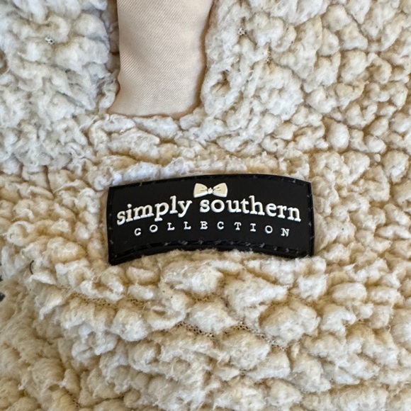Simply Southern Cream Fleece Quarter-Zip Pullover - Picture 2 of 6